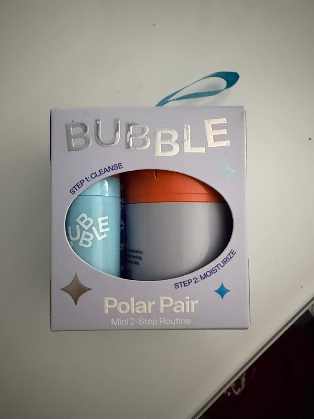 Bubble Polar Pair Mini 2-Step Moisturizer Set - Light Blue & Orange